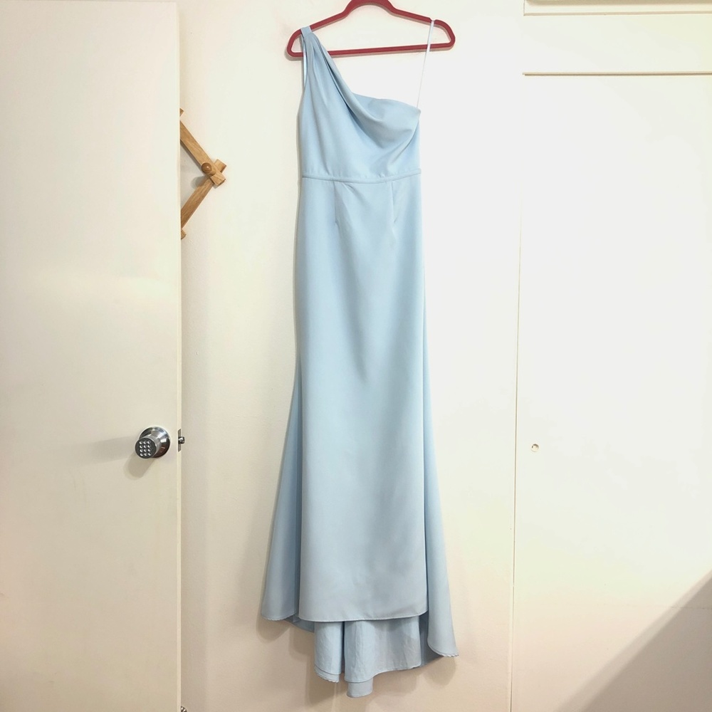 Mac Duggal Ieena 26266 One Shoulder Jersey Mermaid Gown - Picture 3 of 12